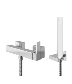 Смеситель для ванны и душа KOHLMAN EXCELENT CHROME настенный без излива (KPL-QW120H)