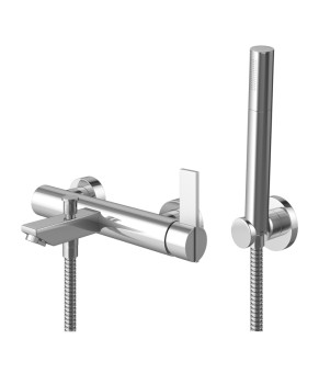 Смеситель для ванны и душа KOHLMAN DEXAME CHROME настенный с изливом (KPL-QW110D)