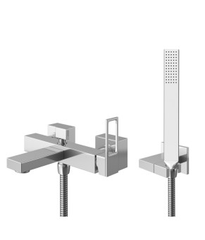 Смеситель для ванны и душа KOHLMAN NEXEN CHROME настенный с изливом (KPL-QW110U)