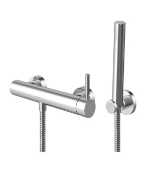 Смеситель для ванны и душа KOHLMAN ROXIN CHROME настенный без излива (KPL-QW120R)