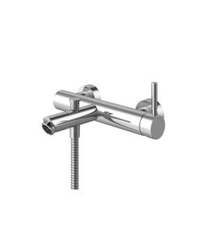Смеситель для ванны и душа KOHLMAN ROXIN CHROME настенный с изливом (KPL-QW110R)