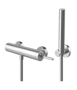 Смеситель для ванны и душа KOHLMAN MAXIMA CHROME настенный без излива (KPL-QW120M)