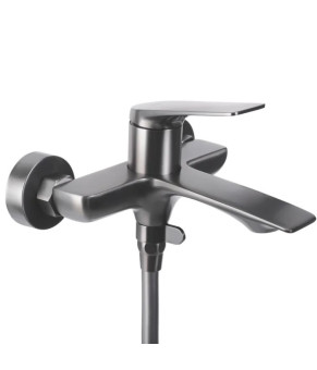 Смеситель для ванны и душа REA  AVALON TYTAN графит настенный с изливом (REA-B2706)