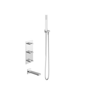 Смеситель для ванны и душа KOHLMAN NEXEN CHROME + BOX скрытого монтажа (KPL-QW217UQ20)