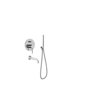 Смеситель для ванны и душа KOHLMAN ROXIN CHROME + BOX скрытого монтажа  (KPL-QW210R)