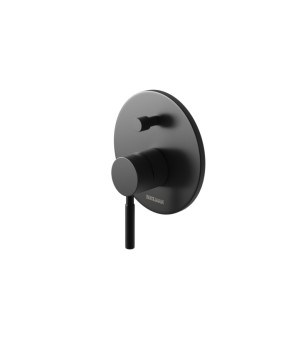 Смеситель для ванны и душа KOHLMAN ROXIN BLACK + BOX скрытого монтажа  (KPL-QW210RBL)