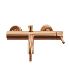 Смеситель для ванны и душа REA LUNGO BRUSHED COPPER настенный с изливом (REA-B1115)
