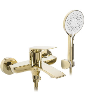 Смеситель для ванны и душа REA AVALON GOLD настенный с изливом (REA-B1129)