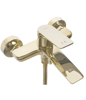 Смеситель для ванны и душа REA AVALON GOLD настенный с изливом (REA-B1129)