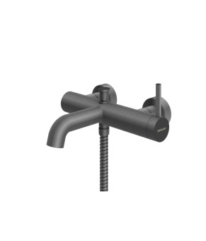 Смеситель для ванны и душа KOHLMAN AXEL GRAPHITE настенный с изливом  (KPL-QW110AG)