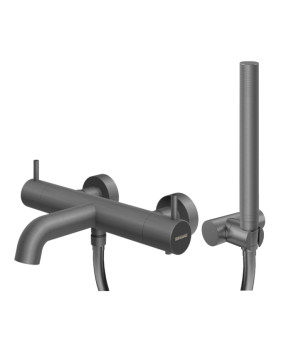Смеситель для ванны и душа с термостатом KOHLMAN AXEL GRAPHITE настенный (KPL-QW710AG)