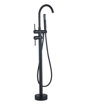 Смеситель для ванны VBI MILANO BLACK напольный (VBI-050108BL)