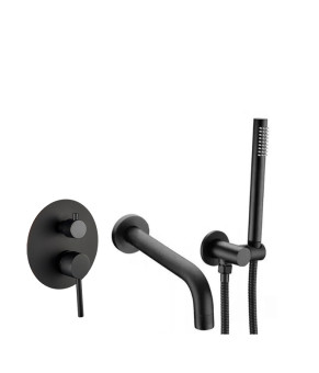 Смеситель для ванны и душа VBI MILANO BLACK скрытого монтажа (VBI-050107BL)