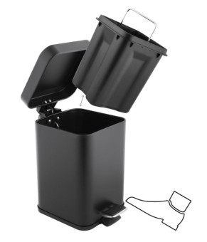 Корзина для мусора YOKA MUTI BLACK 3л. для ванной комнаты (CH.MUTI-BLK)