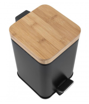 Корзина для мусора YOKA SIDO BLACK BAMBOO 3л. для ванной комнаты (CH.SIDO-BLK)