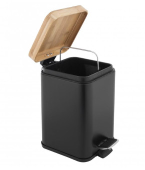 Корзина для мусора YOKA SIDO BLACK BAMBOO 3л. для ванной комнаты (CH.SIDO-BLK)