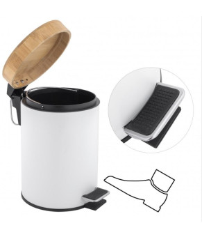 Корзина для мусора YOKA BIN WHITE BAMBOO 3л. для ванной комнаты * (CH.BIN-WHT)