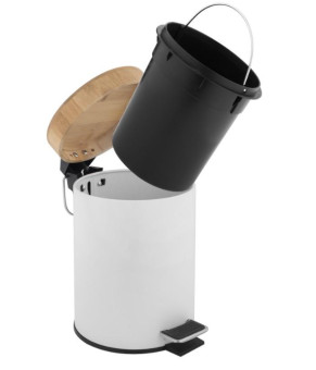 Корзина для мусора YOKA BIN WHITE BAMBOO 3л. для ванной комнаты * (CH.BIN-WHT)