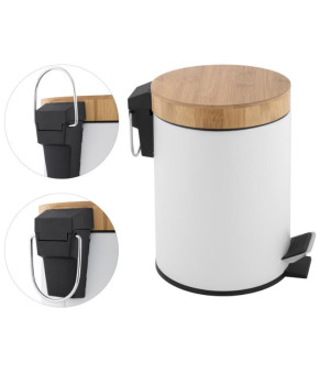 Корзина для мусора YOKA BIN WHITE BAMBOO 3л. для ванной комнаты * (CH.BIN-WHT)