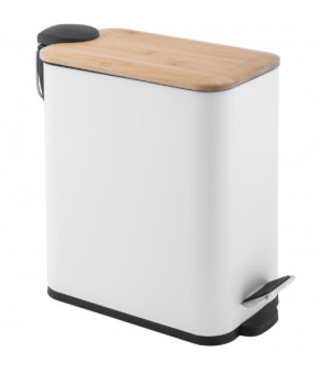 Корзина для мусора YOKA MOBY WHITE BAMBOO 5л. для ванной комнаты (CH.MOBY-5-WHT)