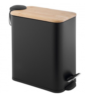 Корзина для мусора YOKA MOBY BLACK BAMBOO 5л. для ванной комнаты (CH.MOBY-5-BLK)