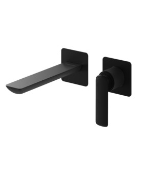 Смеситель для раковины (умывальника) KOHLMAN EXPERIENCE BLACK MATT + BOX скрытого монтажа * (QW180EB)