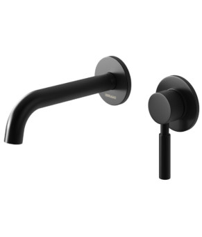 Смеситель для раковины (умывальника) KOHLMAN ROXIN BLACK + BOX скрытого монтажа (QW180RB)