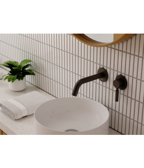 Смеситель для раковины (умывальника) KOHLMAN ROXIN BLACK + BOX скрытого монтажа (QW180RB)