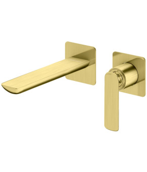 Смеситель для раковины (умывальника) KOHLMAN EXPERIENCE BRUSHED GOLD + BOX скрытого монтажа * (QW180EGDB)