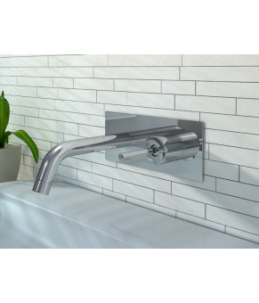Смеситель для раковины (умывальника) KOHLMAN MAXIMA CHROME + BOX скрытого монтажа  (QW185M)