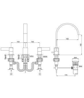 Смеситель для раковины (умывальника) KOHLMAN DEXAME CHROME  (QB200D)