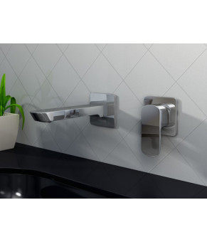 Смеситель для раковины (умывальника) KOHLMAN FOXAL CHROME + BOX скрытого монтажа  (QW180F)