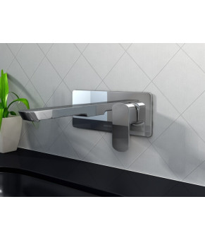 Смеситель для раковины (умывальника) KOHLMAN FOXAL CHROME + BOX скрытого монтажа  (QW185F)
