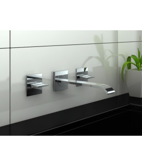 Смеситель для раковины (умывальника) KOHLMAN AXIS CHROME + BOX скрытого монтажа  (QW190N)