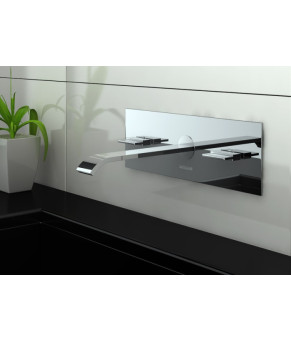 Смеситель для раковины (умывальника) KOHLMAN AXIS CHROME + BOX скрытого монтажа  (QW198N)
