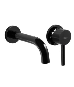Смеситель для раковины (умывальника) REA LUNGO BLACK GLOSSY + BOX скрытого монтажа * (REA-B4421)