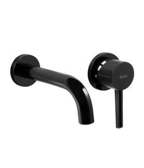 Смеситель для раковины (умывальника) REA LUNGO BLACK GLOSSY + BOX скрытого монтажа * (REA-B4421)