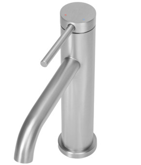 Смеситель для раковины (умывальника) REA CLIF NICKEL BRUSHED никель низкий (REA-B5324)