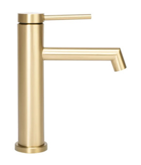 Смеситель для раковины (умывальника) REA FOSS BRUSHED GOLD золотой матовый низкий (REA-B5316)