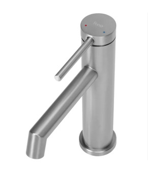 Смеситель для раковины (умывальника) REA FOSS NICKEL BRUSHED никель низкий (REA-B5315)