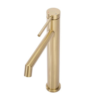 Смеситель для раковины (умывальника) REA FOSS BRUSHED GOLD золотой матовый высокий (REA-B5319)