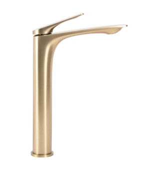 Смеситель для раковины (умывальника) REA AVALON BRUSHED GOLD высокий (REA-B2705)