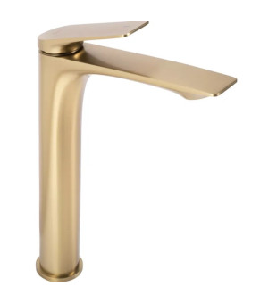 Смеситель для раковины (умывальника) REA AVALON BRUSHED GOLD высокий (REA-B2705)