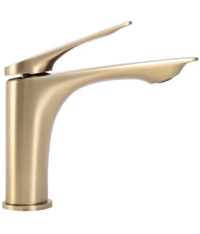 Смеситель для раковины (умывальника) REA AVALON BRUSHED GOLD низкий (REA-B2703)