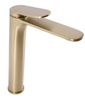 Смеситель для раковины (умывальника) REA MARCO BRUSHED GOLD высокий (REA-B4895)