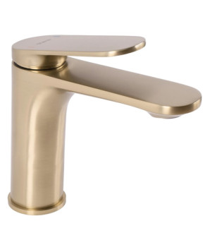 Смеситель для раковины (умывальника) REA MARCO BRUSHED GOLD низкий (REA-B4897)
