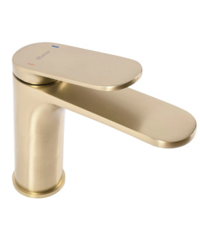Смеситель для раковины (умывальника) REA MARCO BRUSHED GOLD низкий (REA-B4897)