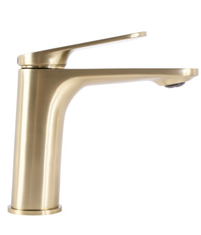 Смеситель для раковины (умывальника) REA MARCO BRUSHED GOLD низкий (REA-B4897)