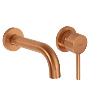 Смеситель для раковины (умывальника) REA LUNGO BRUSHED COPPER + BOX скрытого монтажа  (REA-B4600)