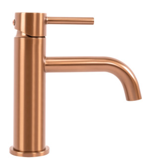 Смеситель для раковины (умывальника) REA LUNGO BRUSHED COPPER низкий  (REA-B1112)